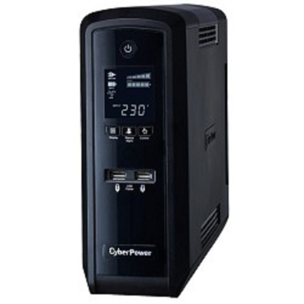 CyberPower ИБП CyberPower CP1500EPFCLCD ИБП {Line-Interactive, Tower, 1500VA/900W USB/RS-232/RJ11/45/USB charger A (3+3 EURO)}