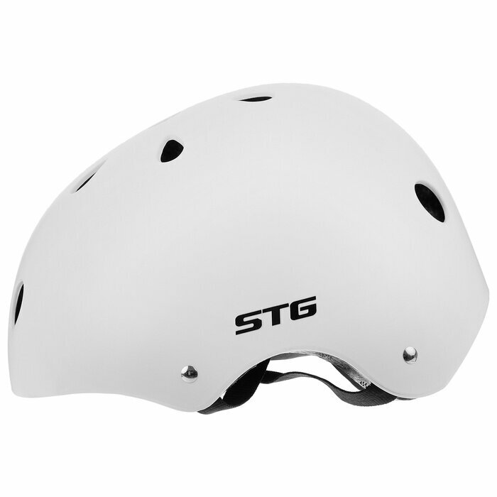 Шлем защитный STG велосипедный, размер M, (55-58 см), белый