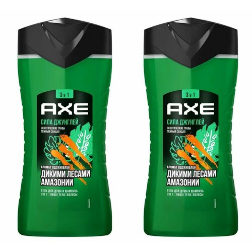 Axe Гель для душа и шампунь Сила Джунглей, 250 мл, 2 шт