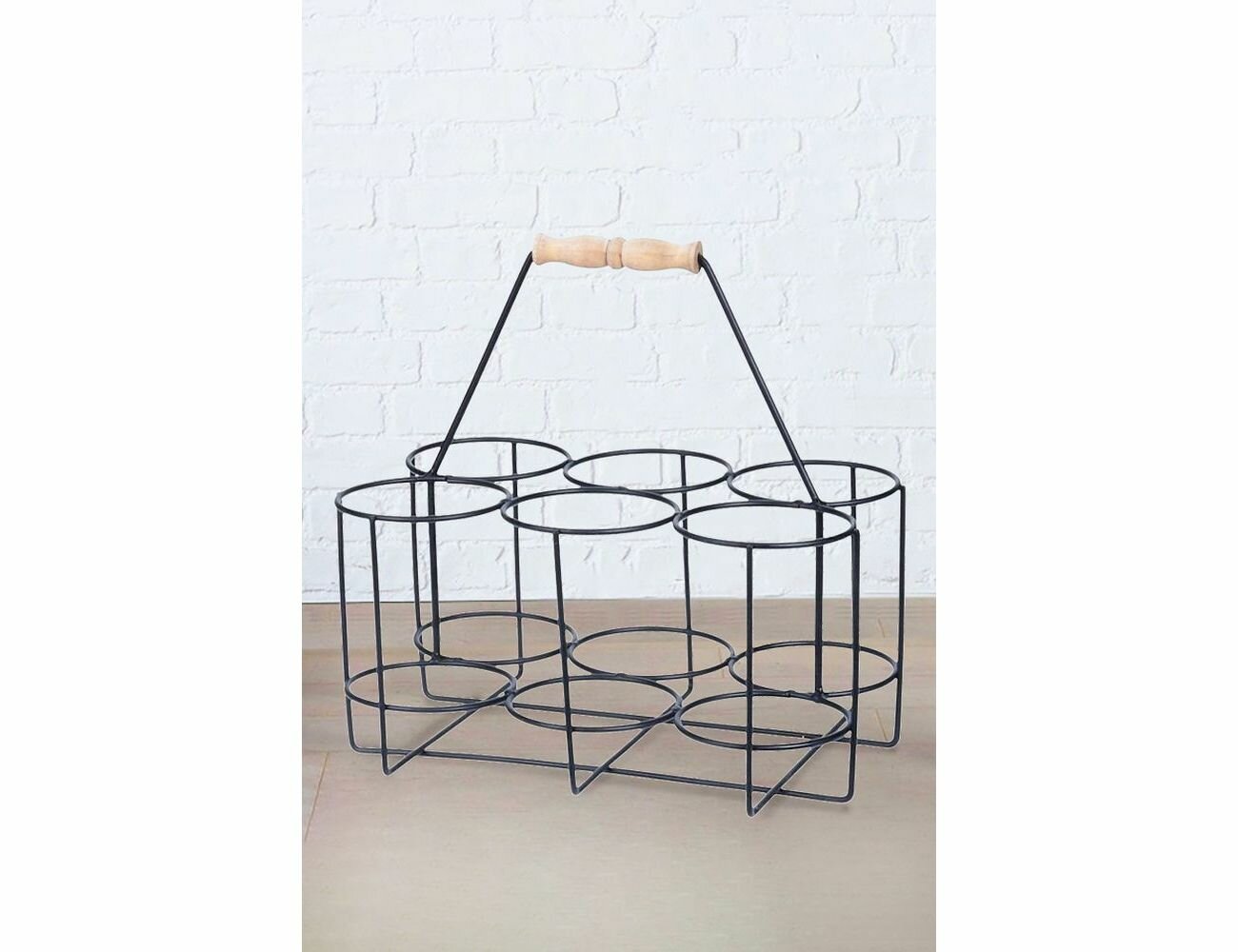 фото Подставка для бутылок стилэй настольная, на 6 бутылок, металл, 28х28х19 см, Koopman International HZ1911160