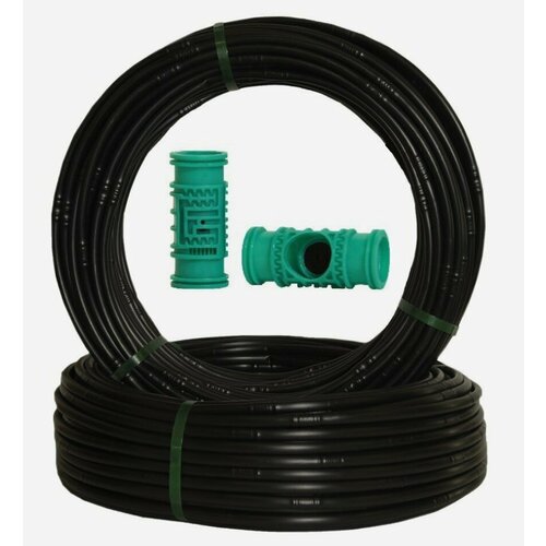 Трубка капельная подземная IRRIGO PC ND компенсированная, 16 мм, 2.0л/ч, шаг 33см, 1,1мм, черная (отрезок 10м.)