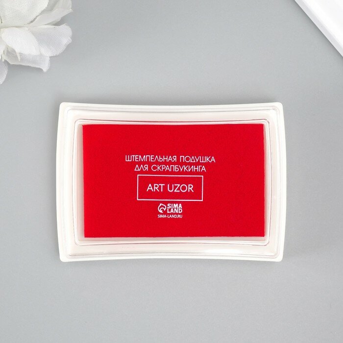 фото Штемпельная подушка "Красная" 7,7х5,2х1,8 см
