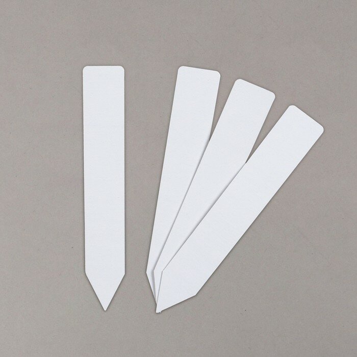 Бирка табличка садовая для растений цветов рассады 15 см набор 10 штук пластик белые