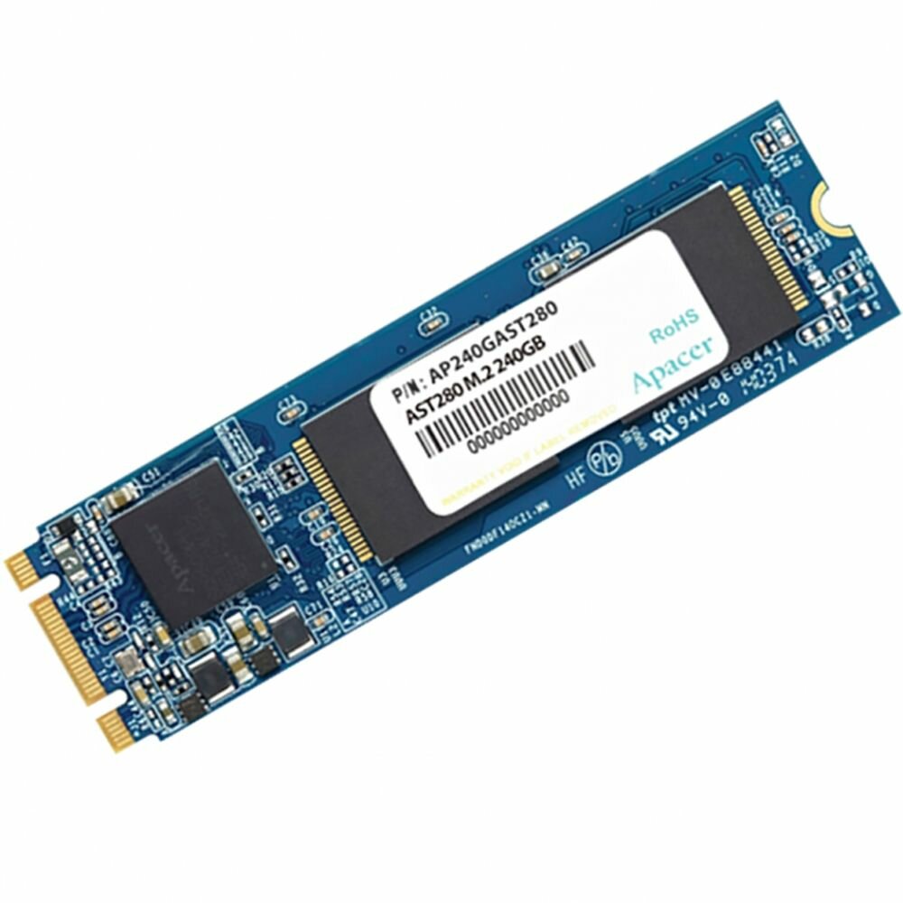 Накопитель SSD M.2 2280 Apacer AST280 120GB TLC SATA 6Gb/s 500/470MB/s IOPS 23K MTBF 1.5M RTL - фото №2