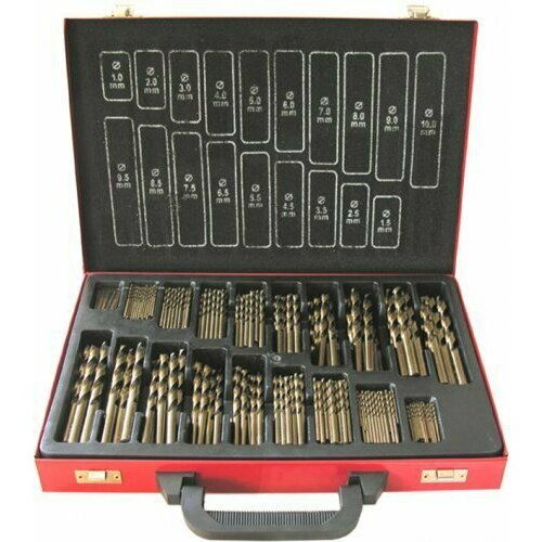 Набор сверел по металлу 375 шт 1-10 Р6М5 в металлическом кейсе 19950₽
