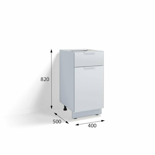 Кухонный модуль напольный 40см ящик+ одна дверь, белый