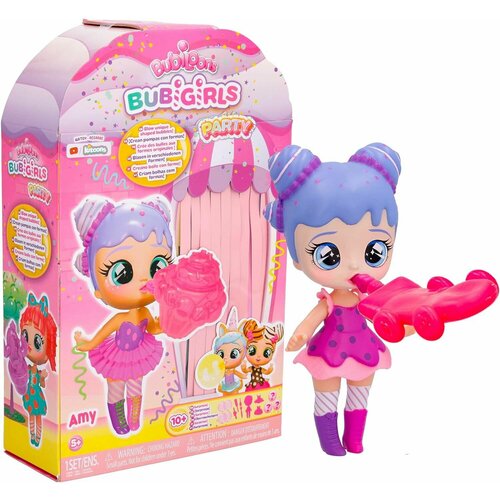 IMC Toys BUBIGIRLS Amy 906198 Коллекционная наряжаемая кукла-сюрприз, надувающая воздушные шары
