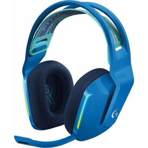 Наушники с микрофоном Logitech G733 Lightspeed синий накладные Radio оголовье (981-000943) tws gaming earphone 65ms low latency music gaming dual mode bluetooth5 0 sports wireless headset high fidelity stereo sound