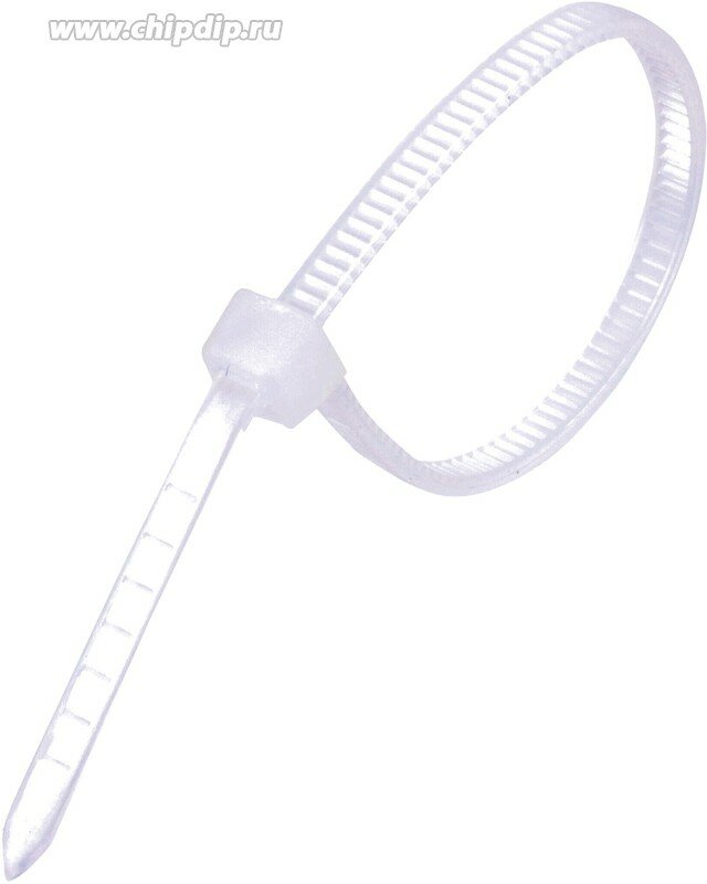 Стяжка нейлоновая не открывающаяся Exegate EX253848RUS 150x2.5мм, halogen free, -40°C - +85°C, белая, 100 шт - фото №4