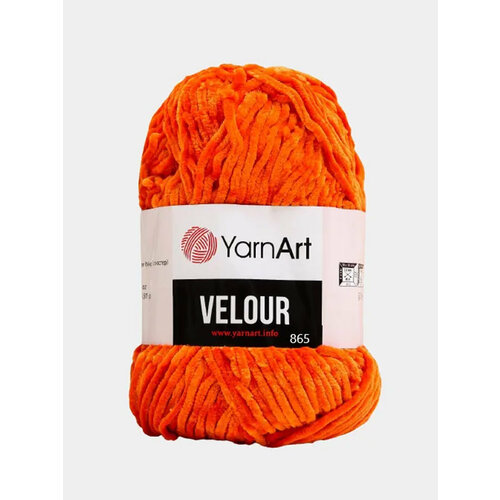 Пряжа YarnArt Velour, Цвет Оранжевый пряжа yarnart velour цвет мятный