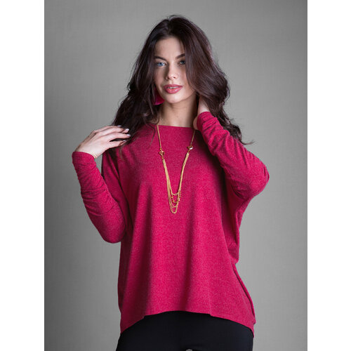 Пуловер Modami24, размер 44, бордовый