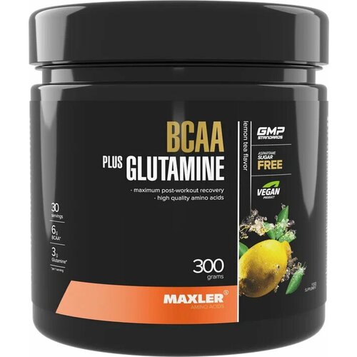BCAA Maxler BCAA+Glutamine, чай с лимоном, 300 гр. bcaa maxler bcaa glutamine апельсин 300 гр