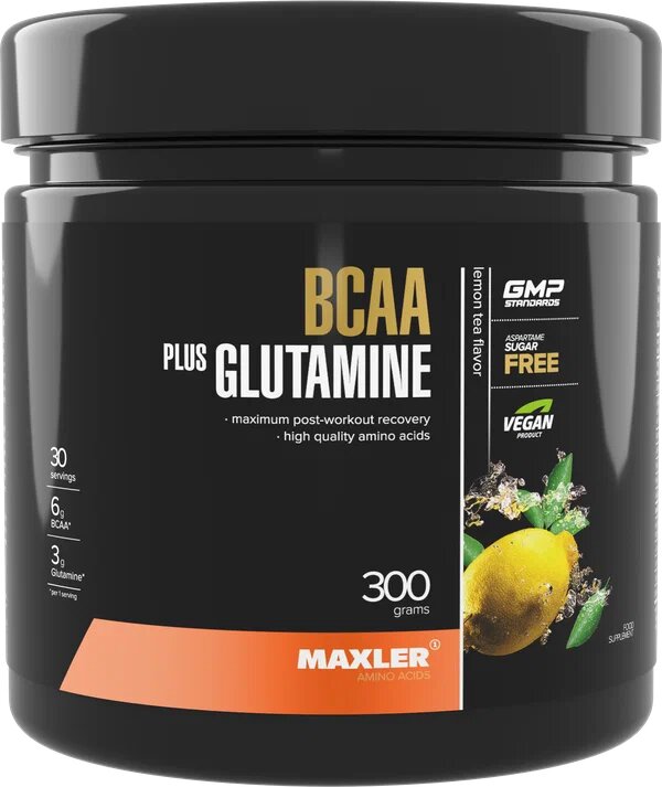 BCAA Maxler BCAA+Glutamine, чай с лимоном, 300 гр.