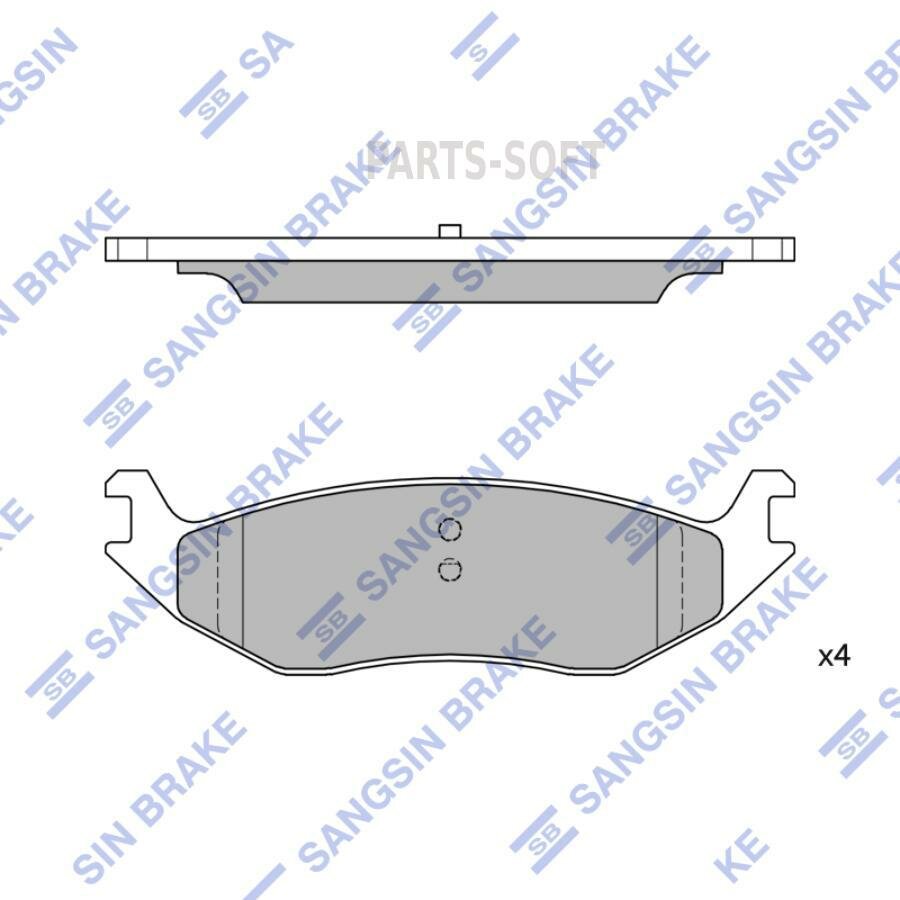 SANGSIN BRAKE SP4169 SP4169_колодки дисковые задние!\ Dodge Durango 04>