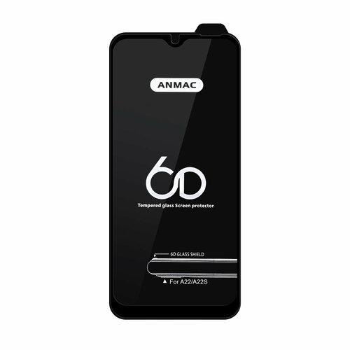 Защитное стекло Samsung A22S 5G Anmac 6D Black