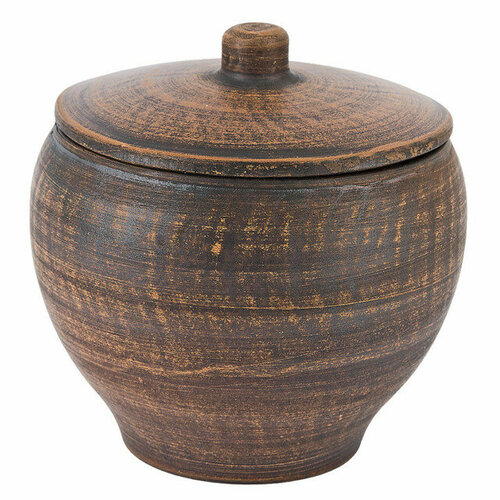 Горшочек для запекания терракота 550мл с крышкой керамика 1309₽