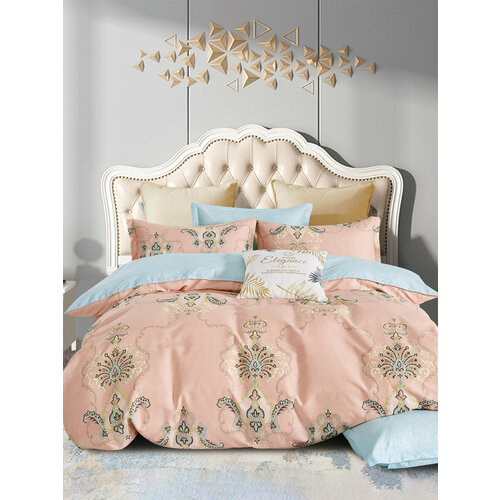 Примавера Постельное белье Harmony цвет: бежевый, голубой (1.5 сп)