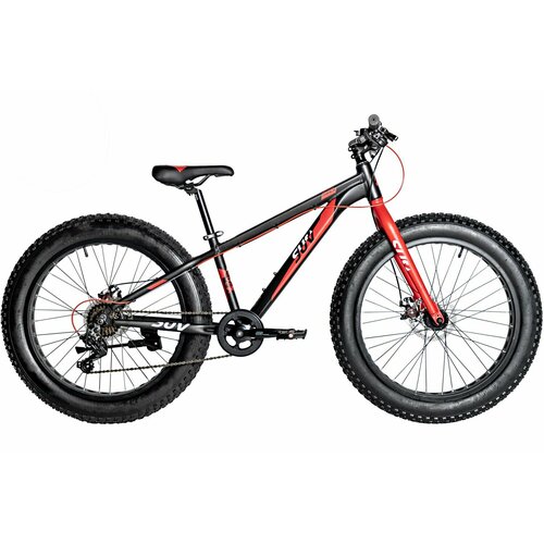 Велосипед Novatrack Suv 24 2024 Велосипед NOVATRACK FATBIKE 24 SUV алюм рама 13 графит 7-скор TY200TS38 диск торм STG 41190₽
