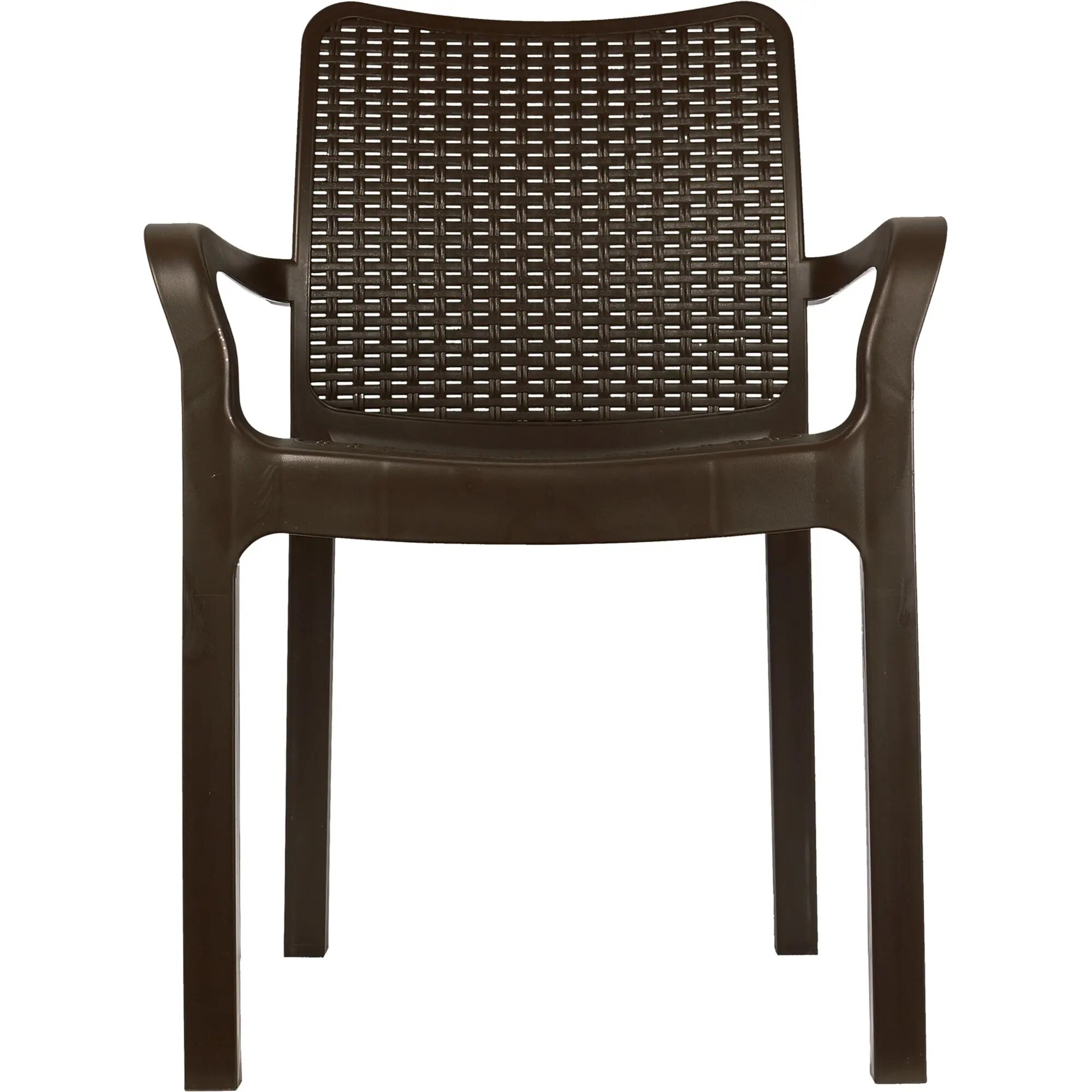 стул пластиковый rattan 506х580х833мм, сливочный INGREEN - фото №7