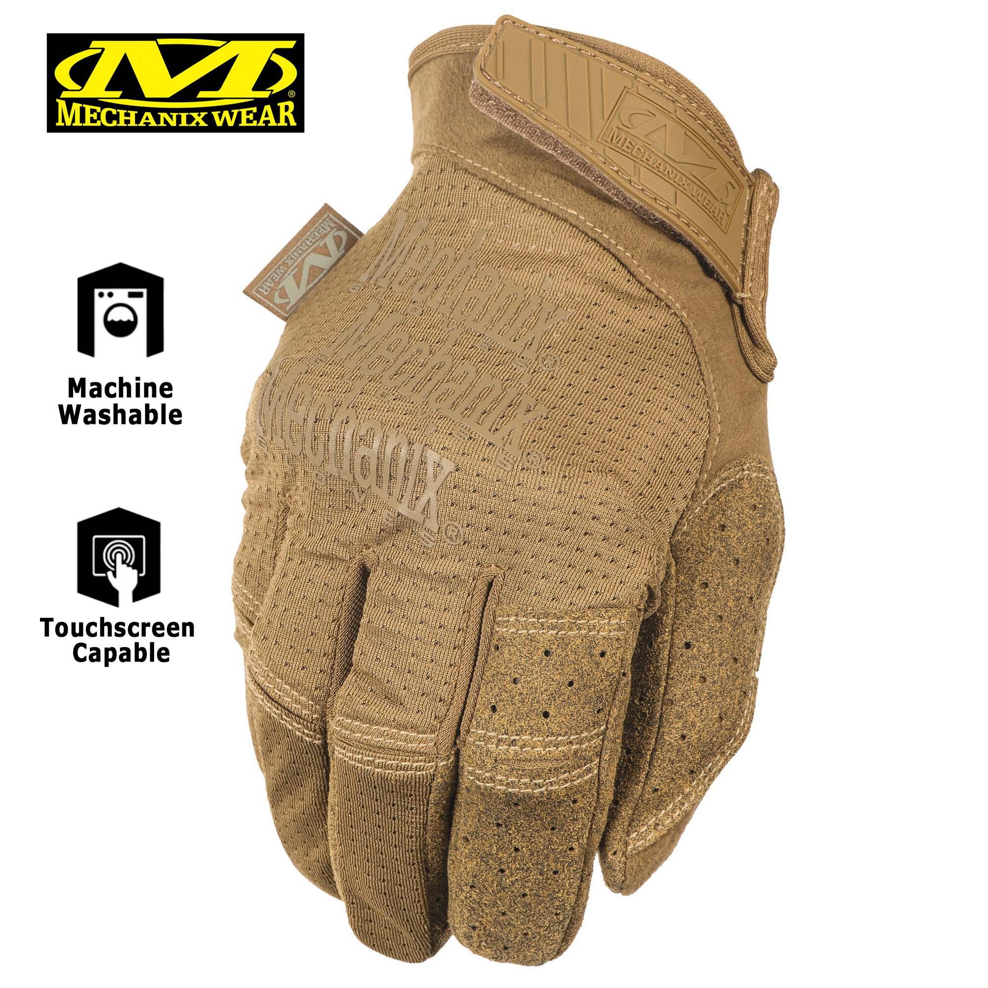 Стрелковые перчатки с сенсорными вставками MECHANIX Specialty Vent Coyote (MSV-72) (Размер: M)