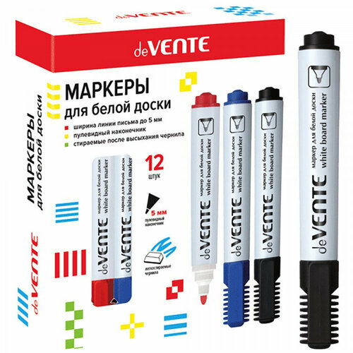 Маркер для доски deVENTE круглый 5мм черный арт5040306 Количество в наборе 24 шт 781₽