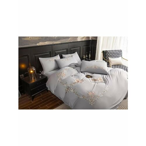 Постельное белье Евро с вышивкой