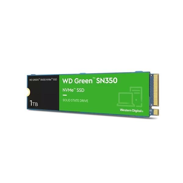 SSD-накопитель M.2 1Тб WD Green SN350 NVMe [WDS100T3G0C] (QLC, 3D NAND, NVMe,3200/2500 Мб/с)