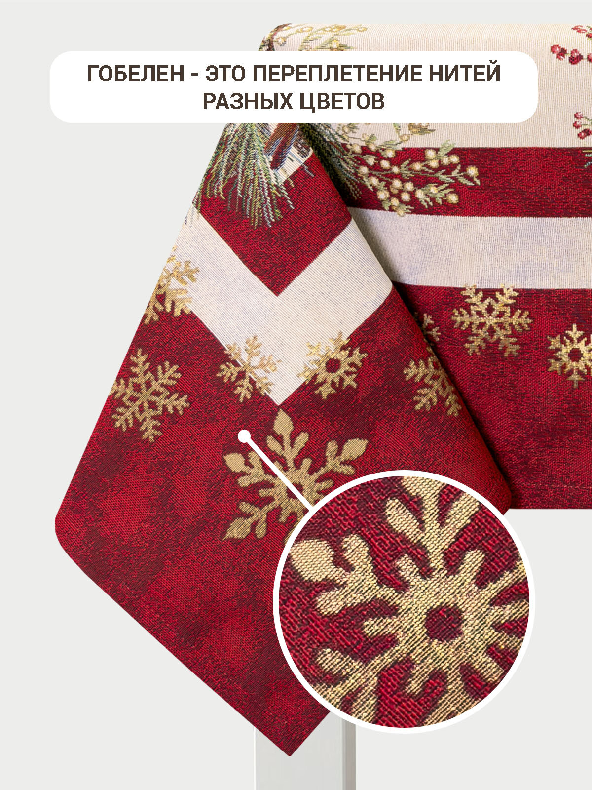 фото Скатерть Le Gobelin Малиновка 140х140 см