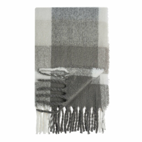 BY COLLECTION Плед 130х170см 100 полиэстер клетка серый 3862₽