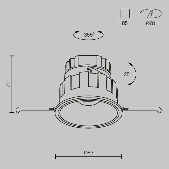 Встраиваемый светильник Maytoni Technical - фото №10