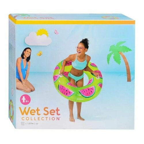 Круг надувной Арбуз с ручками-держателями 107см 1475₽