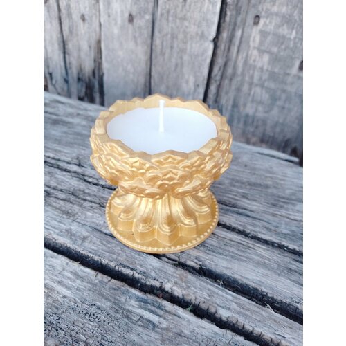 Свеча ароматическая в подсвечнике из гипса 7*6, аромат 