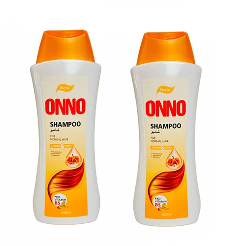Шампунь Onno для нормальных волос, Миндаль и Мёд, 600мл 2 шт