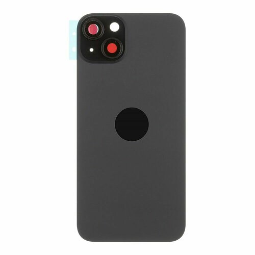 Задняя крышка для iPhone 15 Plus в сборе со стеклом камеры с логотипом MagSafe (черный)