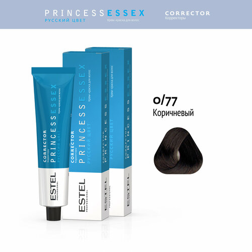 Крем-краска PRINCESS ESSEX CORRECT для окрашивания волос ESTEL PROFESSIONAL 0/77 коричневый 60 мл - 2 шт
