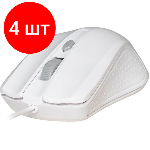 Комплект 4 штук Мышь компьютерная Smartbuy ONE 352 белая SBM-352-WK 189300₽