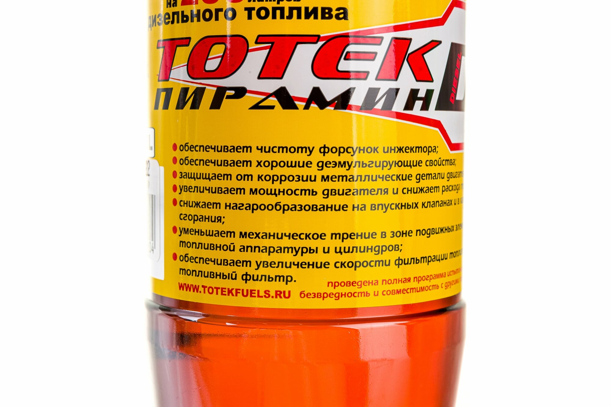 фото Тотек Пирамин-Д очиститель форсунок дизельного двигателя на 250 л. 0,5л. PIRD05250