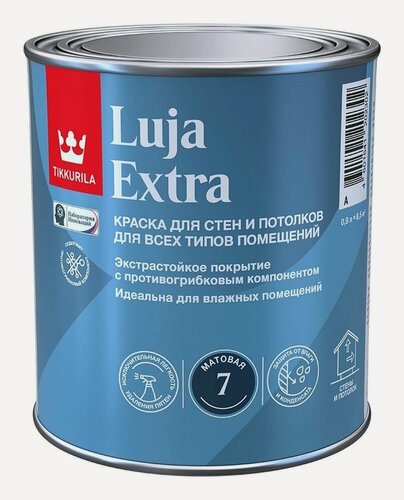 Изображение товара Краска Tikkurila LUJA EXTRA экстра-стойкая A матовая 0,9л
