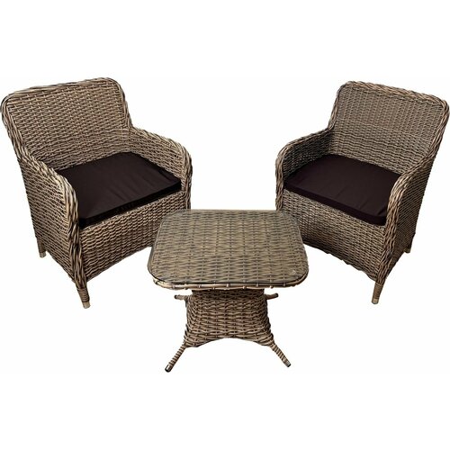 фото Набор садовой мебели greengard из искусственного ротанга 3 предмета