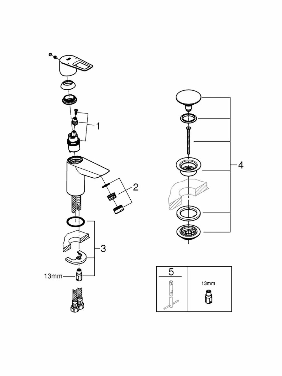 Смеситель для раковины — фото 1
