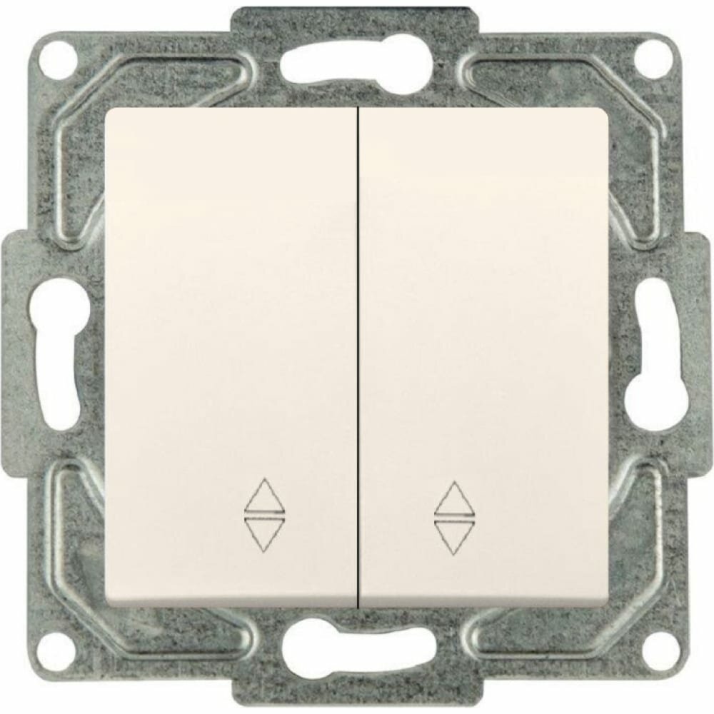 2 клавишный переключатель GUNSAN Eqona крем 16401200 150109