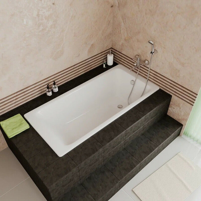 Чугунная ванна Delice Parallel 170х80 DLR220502RB-AS с ручками - фото №8