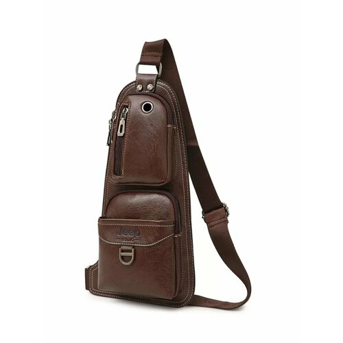 Сумка кросс-боди фактура гладкая темно-коричневый 1179₽