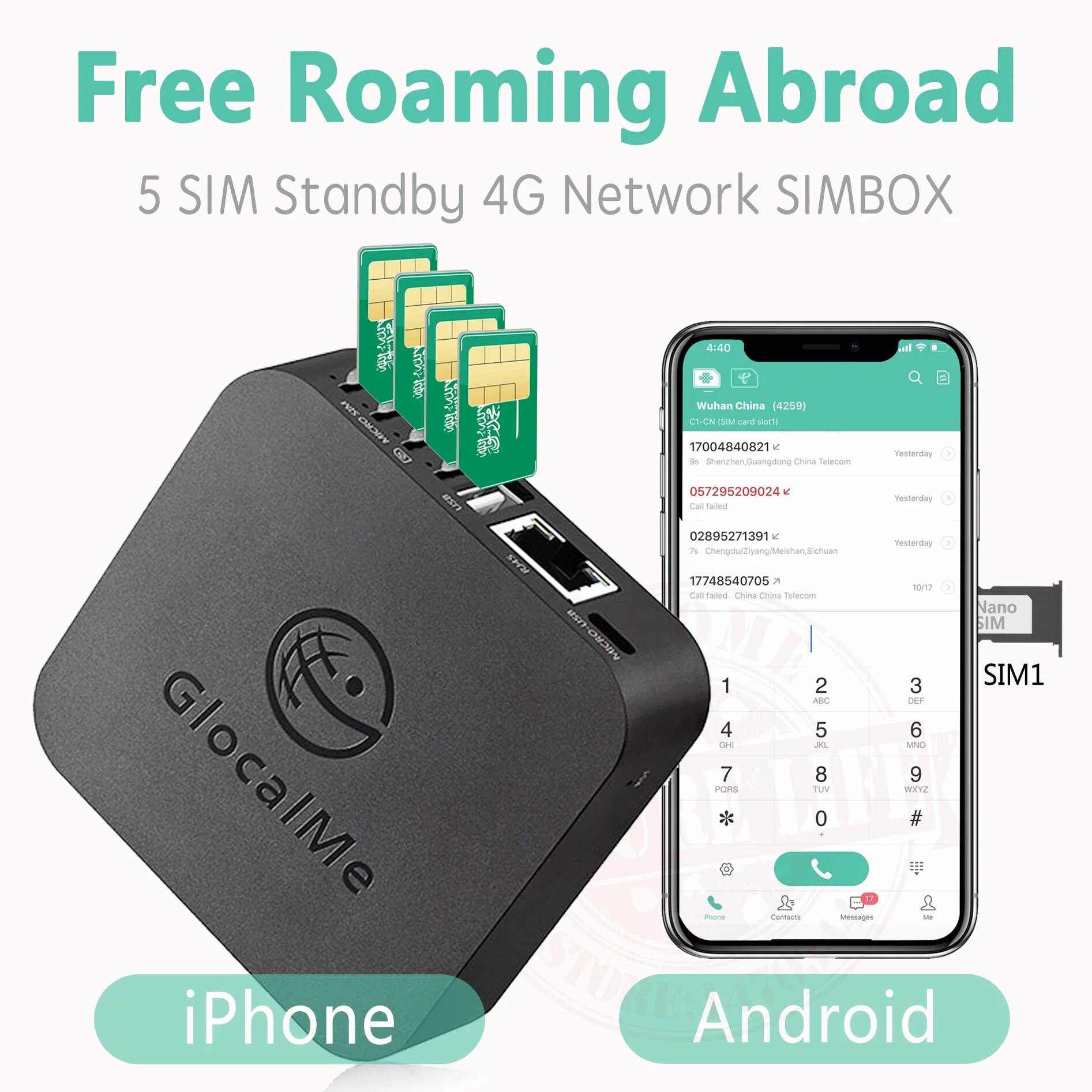 Hindetel Glocalme Call Multi SIM 4G SIMBOX