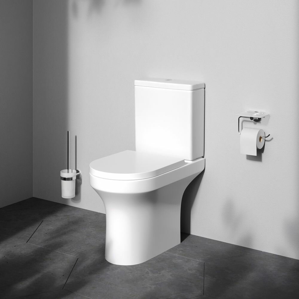 фото Унитаз напольный AM.PM X-Joy 2.0 белый, быстросъемное сиденье с микролифтом из дюропласта, безободковый, антивсплеск, гарантия 25 лет, Германия