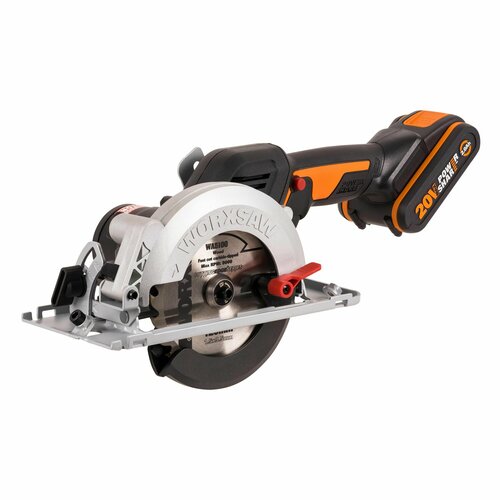 Циркулярная мини-пила аккумуляторная бесщеточная WORX WX531 20В 120мм 2Ач х1 ЗУ 2А 23190₽