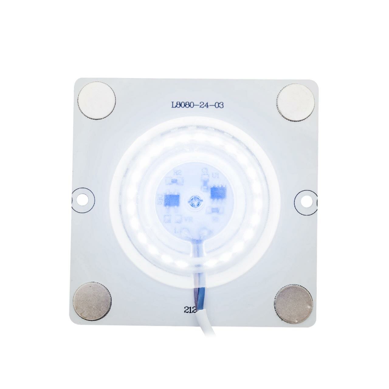 02-20 Плата светодиодная 220В 12Вт IP20 smd2835 80Лм Вт PF>09 6500К 80x80мм прямоугольная
