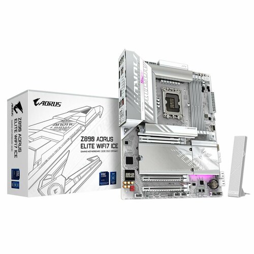 Материнская плата Gigabyte Z890 AORUS ELITE WIFI7 ICE LGA1851 Intel Z890 ATX RTL Z890 AORUS ELITE WIFI7 ICE 31490₽
