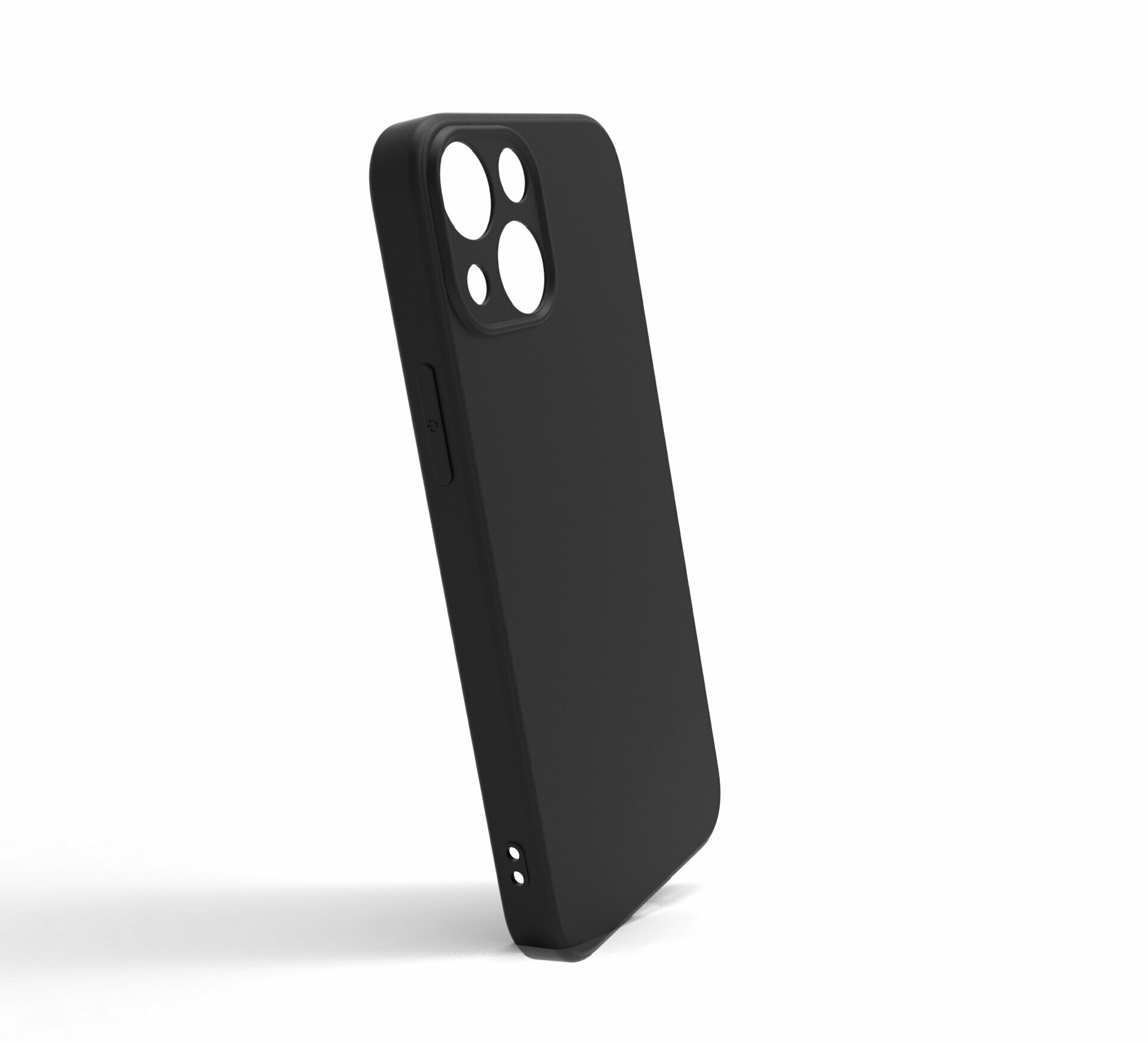 Чехол матовый для Apple iPhone 15, черный — фото 1