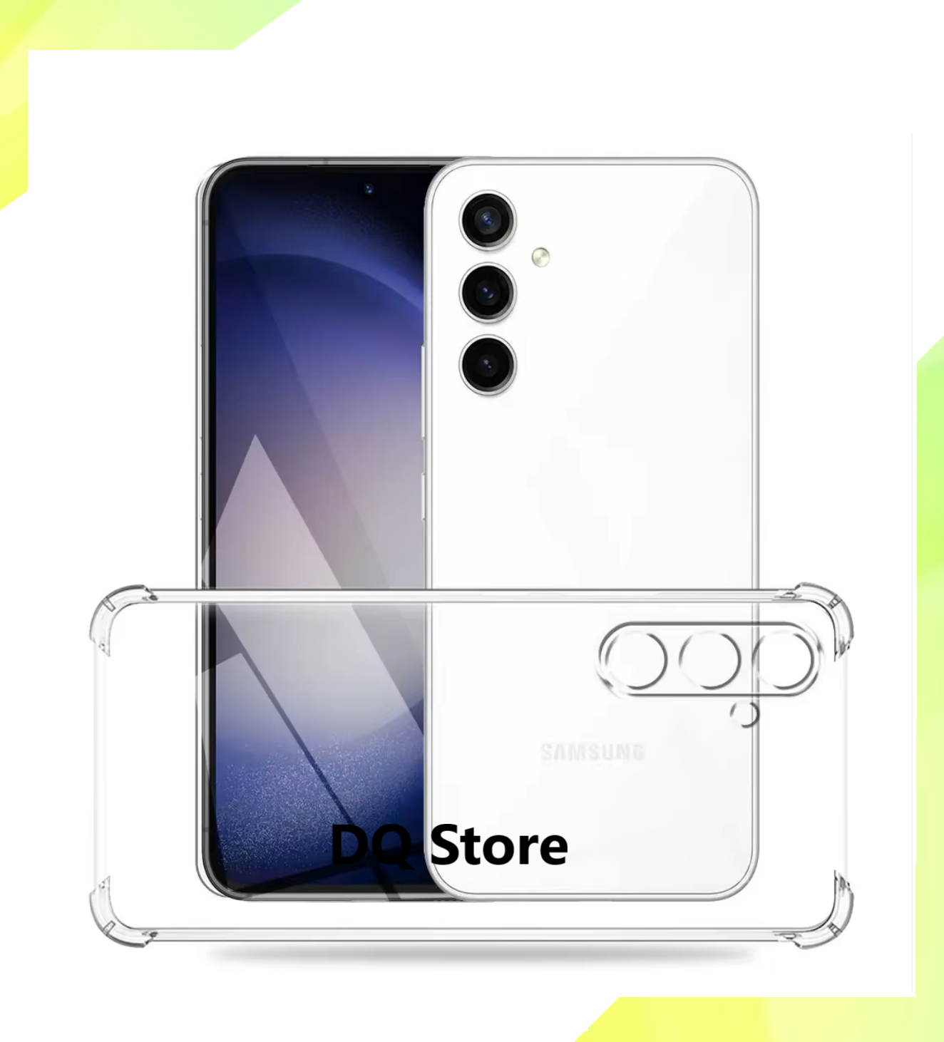 Прозрачный противоударный cиликоновый чехол для Samsung Galaxy S24 FE / Самсунг Гэлакси С24 ФЕ. Бампер с защитой камеры и усиленными углами. — фото 1